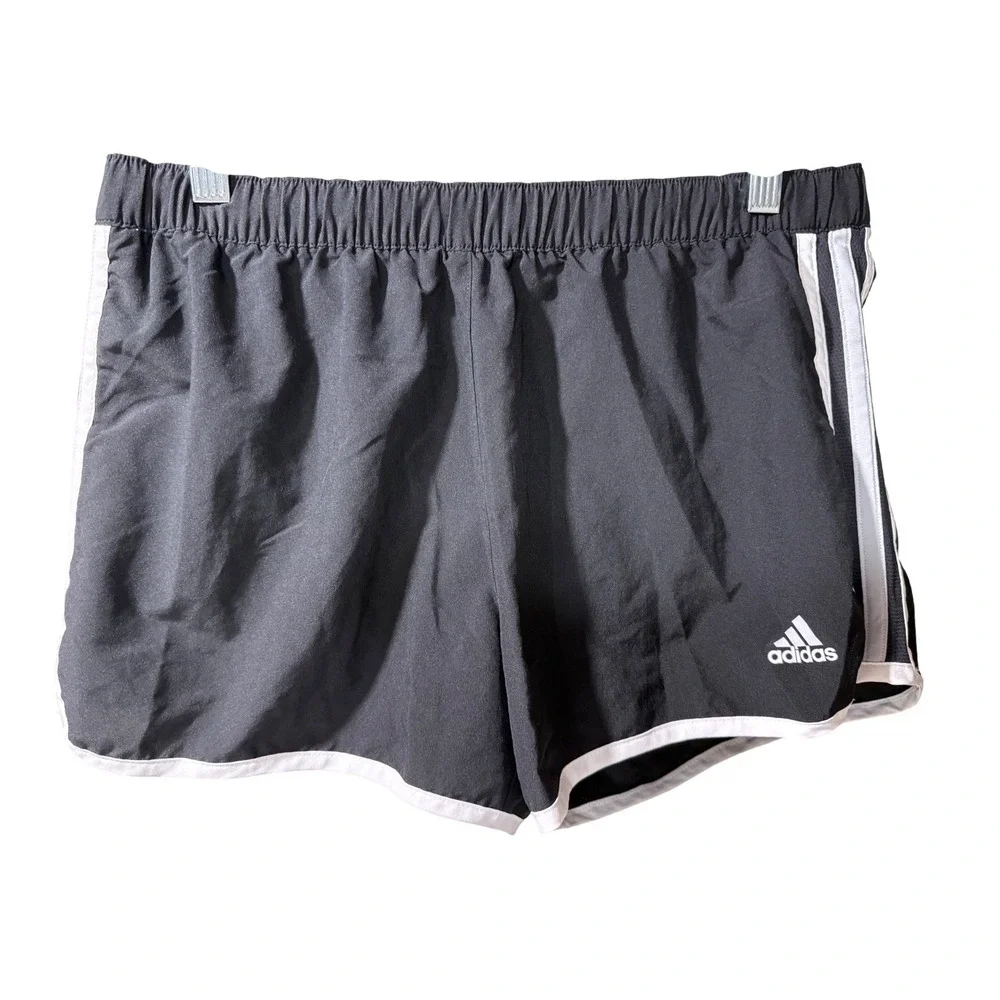 adidas Marathon 10 Running‎ Shorts Womens Medium Black Climalite Athletic Gym